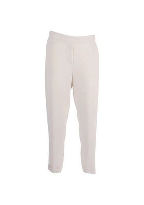P.A.R.O.S.H. elasticated-waistband turn-up trousers - Neutrals