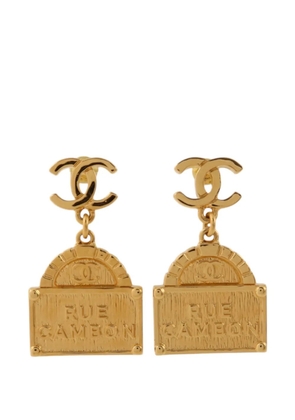 CHANEL Pre-Owned CC Rue Cambon drop earrings - Gold