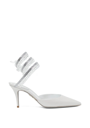 René Caovilla 80mm crystal-embellished pumps - Grey
