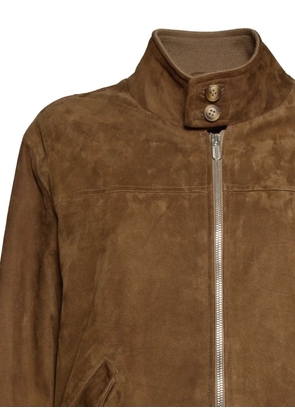blusotto suede zip-up jacket - Brown