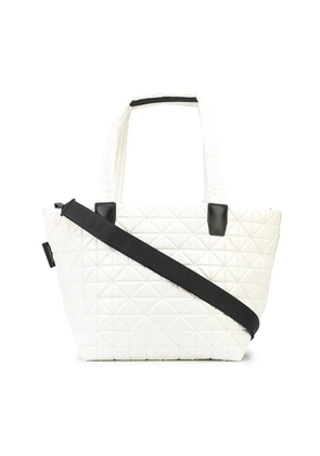 VeeCollective quilted geometric tote bag - White