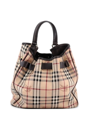 Burberry Pre-Owned Walden Haymarket Coated Canvas Medium hobo bag - Brown