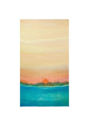 Donde Esteban Formentera landscape-print pareo - Yellow