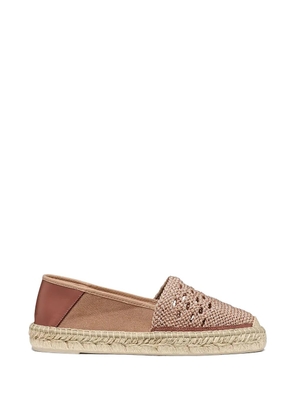 Geox crochet-knit panelled espadrilles - Pink