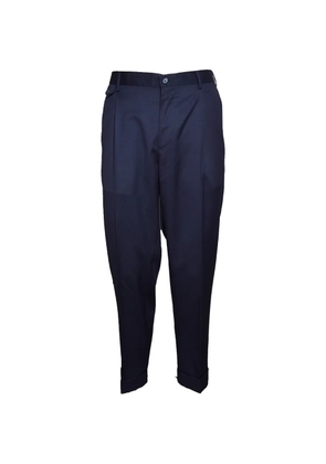 BRANDO pleated turn-up trousers - Blue