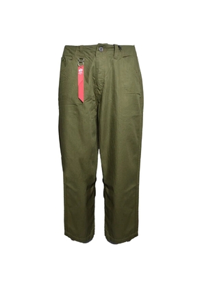 Alpha Industries herringbone-weave tapered-leg trousers - Green