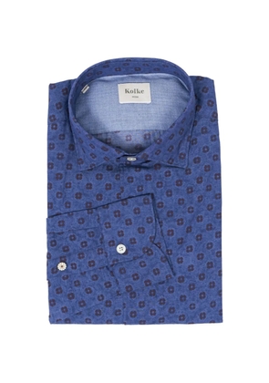 Koike Barcelona printed long-sleeve shirt - Blue