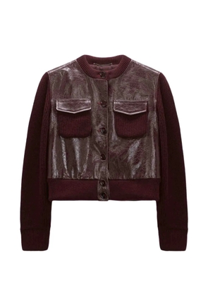 Dorothee Schumacher It's A Match lambskin-panelled knit jacket - Red