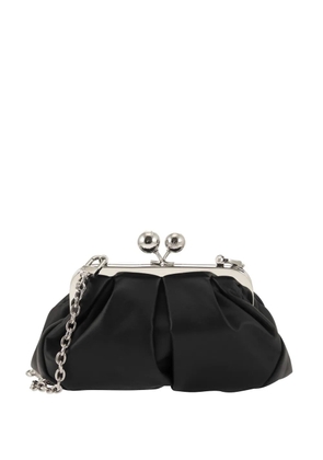 Weekend Max Mara small Pasticcino leather clutch bag - Black