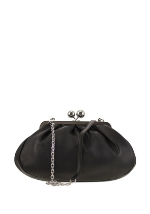 Weekend Max Mara medium Pasticcino leather clutch bag - Black