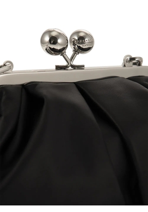 Weekend Max Mara small Pasticcino leather clutch bag - Black