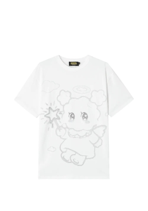 Mini Cream graphic-print T-shirt - White