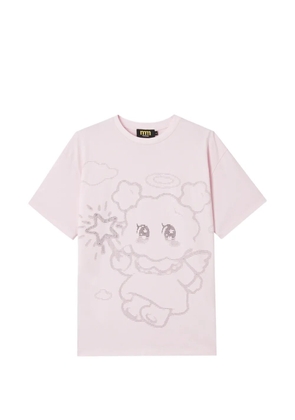 Mini Cream graphic-print T-shirt - Pink
