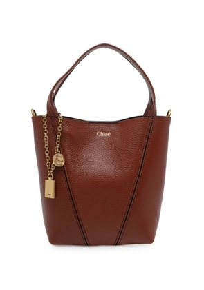 Chloé small Spin leather bucket bag - Brown