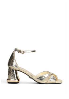 Gold & Rouge Cake metallic-effect crossover-strap sandals
