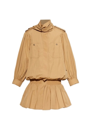 Chloé ruffled high-neck coat - Neutrals