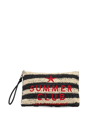 Lola Casademunt striped-knit starfish-motif wallet - Black