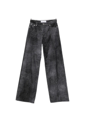 Marie Adam-Leenaerdt washed-effect velvet jeans - Grey