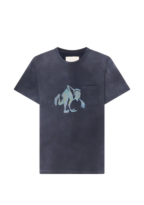 ERL Puke graphic-print pocket T-shirt - Blue