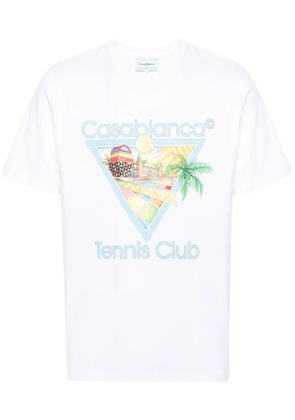 Casablanca Afro Cubism Tennis Club cotton T-shirt - White