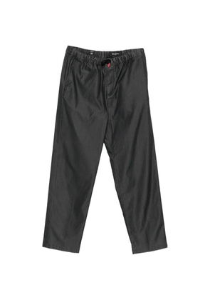 Kiton drawstring logo-patch trousers - Grey