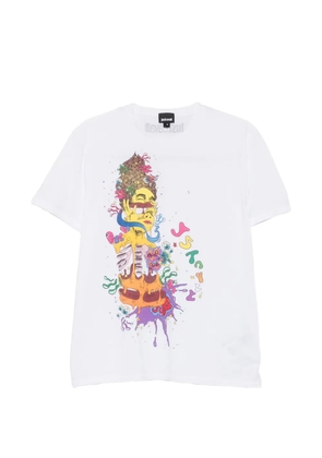 Just Cavalli graphic-print logo-print T-shirt - White