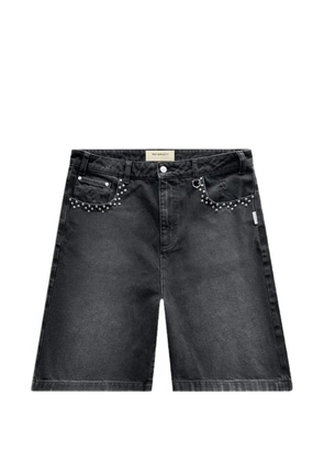 RETERNITY studded denim shorts - Grey