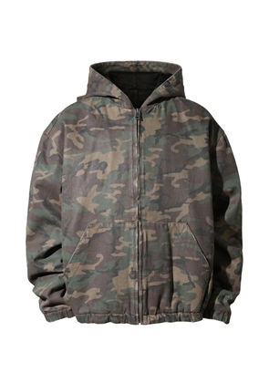 GUESS USA Sherpa camouflage-print jacket - Green