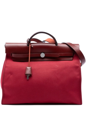 Hermès Pre-Owned 2018 Toile Herbag Zip 39 satchel - Red