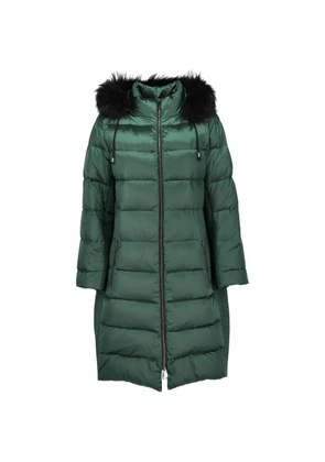 Caractère fur-trim hooded coat - Green
