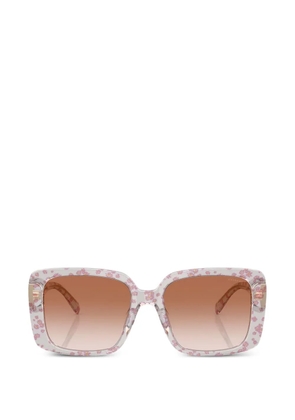 Coach floral-print square-frame sunglasses - Pink