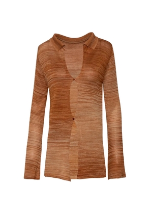 Baobab Helena V-neck cutout knit shirt - Brown