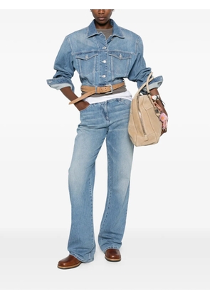 Julie Kegels Patricia logo-patch jeans - Blue