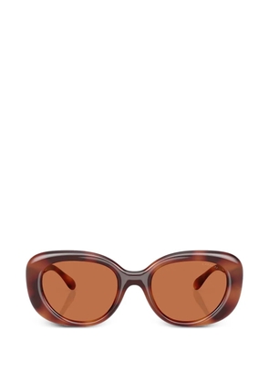 Coach tortoiseshell-effect oval-frame sunglasses - Brown
