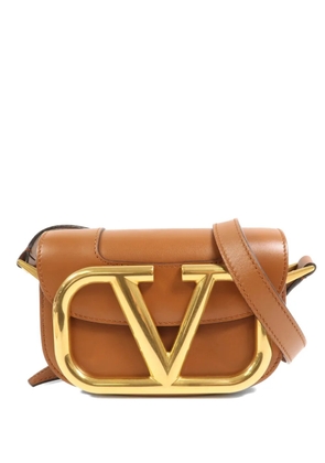 Valentino Garavani Pre-Owned Super V leather shoulder bag - Brown