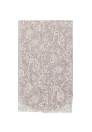 Dell'oglio Giglio paisley-pattern scarf - Neutrals