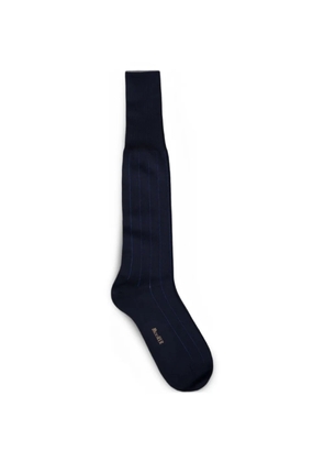 Moorer ribbed striped socks - Blue