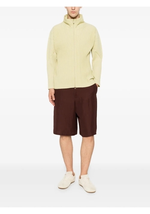 Homme Plissé Issey Miyake pleated-design zip-up cardigan - Green