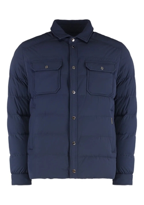 Moorer quilted shirt-collar jacket - Blue