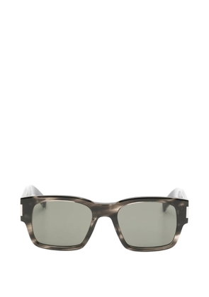 Saint Laurent Pre-Owned 617 logo-plaque sunglasses - Grey