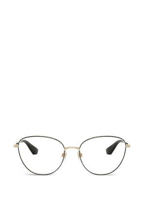 Burberry engraved round-frame glasses - Gold