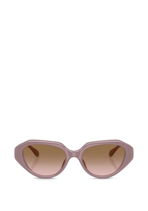 Coach C logo-plaque geometric-frame sunglasses - Purple