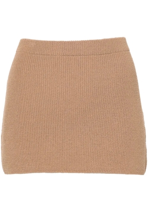 Aya Muse Agos knitted miniskirt - Brown