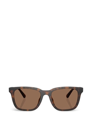 Coach C Hardware textured square-frame sunglasses - Brown