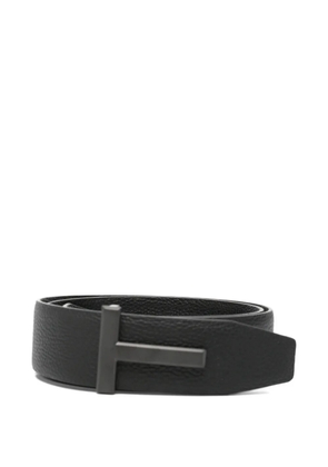 Tom Ford Pre-Owned T logo-buckle belt - Black