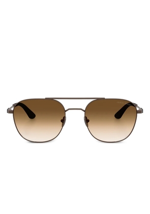 Giorgio Armani double-bridge sunglasses - Metallic