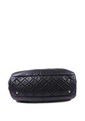 CHANEL Pre-Owned CC two-way diamond-quilted lambskin tote bag - Black