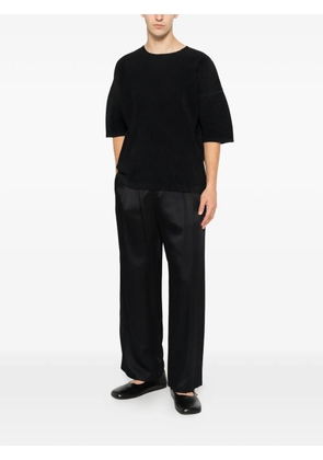 Homme Plissé Issey Miyake pleated-design T-shirt - Black