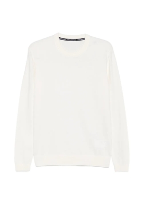 Karl Lagerfeld logo-embroidered crew-neck sweater - White