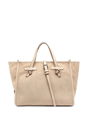 MARCELLA CLUB knot-detail suede tote bag - Neutrals